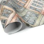 europese stadvensters cadeaupapier (Rol Hoek)