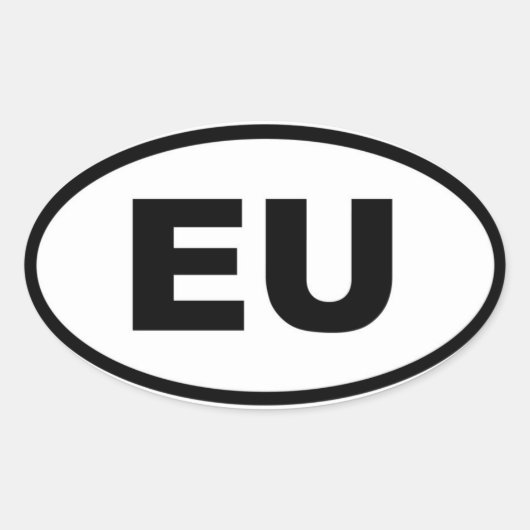 Europese Unie - EU - Europees Ovale Sticker (Voorkant)