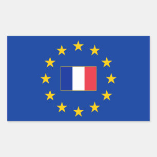 Europese Unie Frankrijk Rechthoekige Sticker