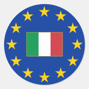 europese unie-italië-ronde Sticker