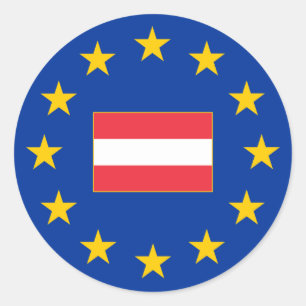 europese unie-oostenrijk-ronde-Sticker Ronde Sticker