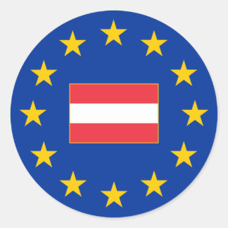 europese unie-oostenrijk-ronde-Sticker Ronde Sticker