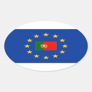 Europese Unie Portugal Oval Sticker