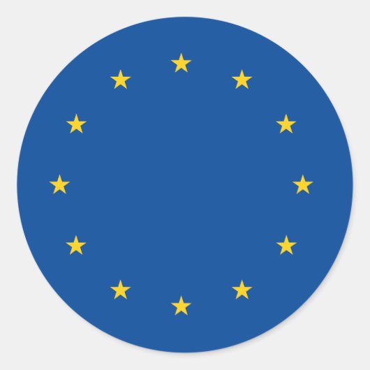Europese Unie Ronde Sticker (Voorkant)