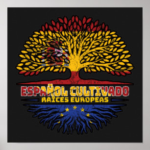 Europese Unie - Spanje - boomgaarden Poster