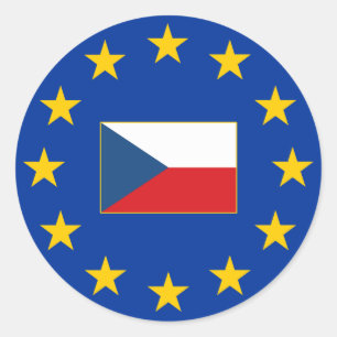 europese unie tsjechië-ronde Sticker