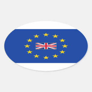 Europese Unie Verenigd Koninkrijk Oval Sticker
