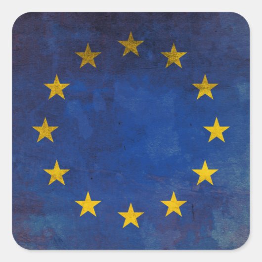 Europese Unie Vierkante Sticker (Voorkant)