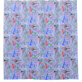 Europese Vakantie Douchegordijn