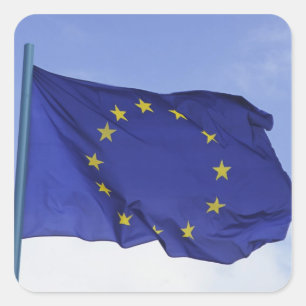 Europese vlag RF) Vierkante Sticker