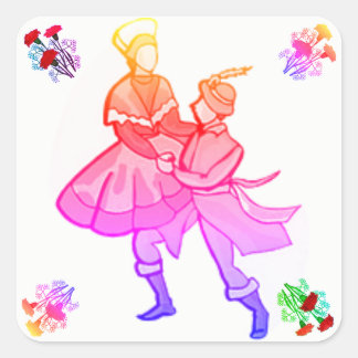 Europese volksdansen stickers