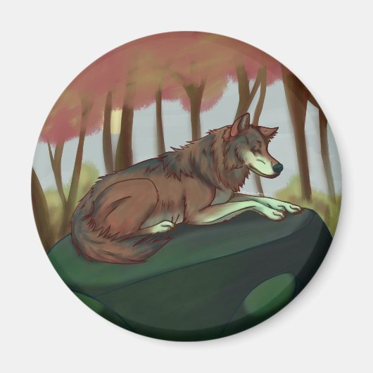 Europese Wolf Magneet (Voorkant)
