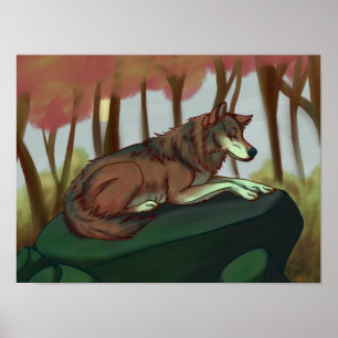 Europese Wolf Poster