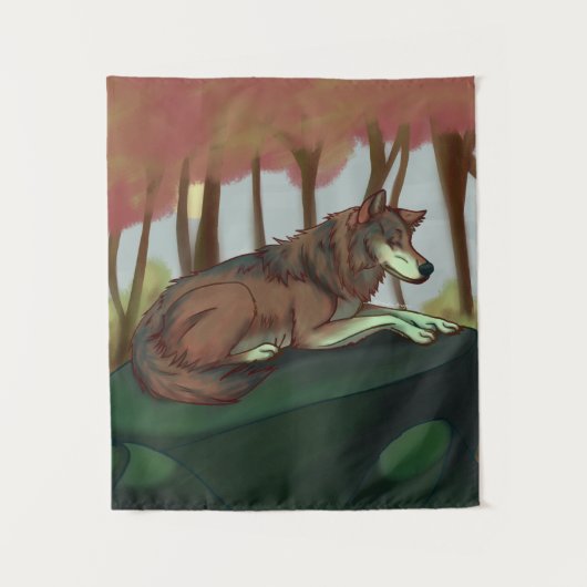 Europese Wolf Wandkleed (Voorkant)