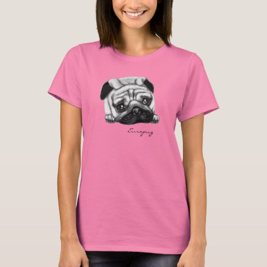 Europug The Sad Face Dames Ringer T-Shirt (Voorkant)