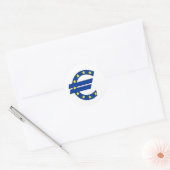 eurovalsymbool geldteken ronde sticker (Envelop)
