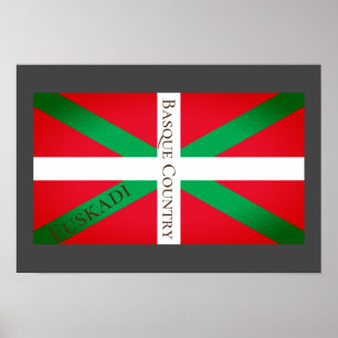 Euskadi Baskenland Artistieke vlag Poster