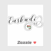 Euskadi, Baskenland Hart Vlag Sticker (Vel)