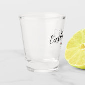 Euskadi Basque Country Flag Heart Script Shot Glas (Links)