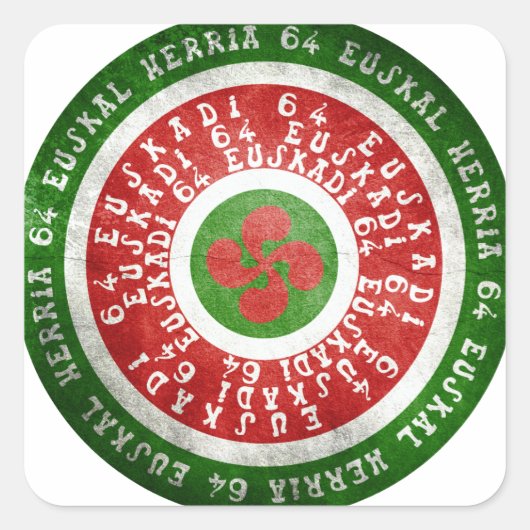Euskadi Euskal Vierkante Sticker (Voorkant)