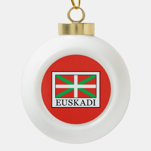 Euskadi Keramische Bal Ornament (Voorkant)