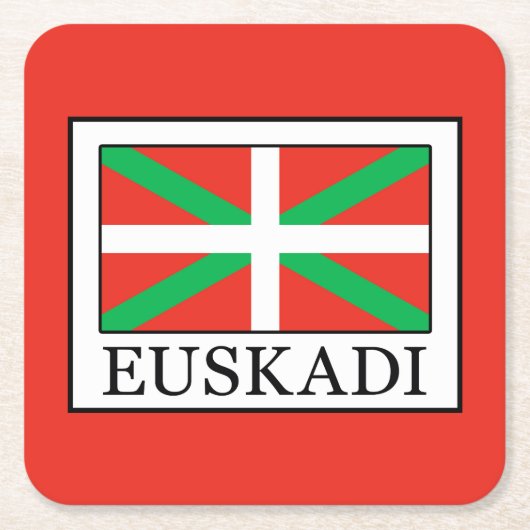 Euskadi Vierkante Kartonnen Onderzetter (Voorkant)