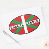 Euskal Herria-Sticker Ovale Sticker (Envelop)