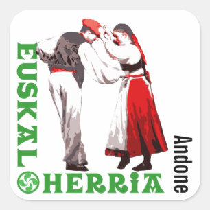 Euskal Herria, traditionele Baskische dansen: Vierkante Sticker
