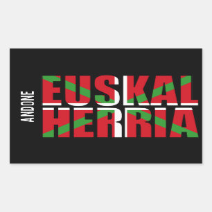 Euskal Herria vormt de Baskische vlag Ikurriña: Rechthoekige Sticker