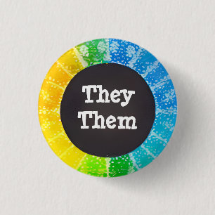 Eux / Eux Personnalisable Badge Pronoun