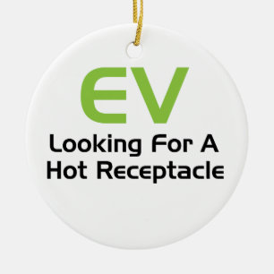 EV die op zoek is naar een hete recipiënt Keramisch Ornament