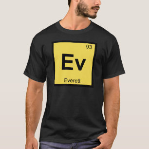 Ev - Everett Washington Scheikunde Periodiek Syste T-shirt