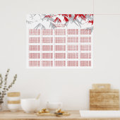 Eva Bamboo laat de Chinese weddenschapskaart achte Poster (Keuken)