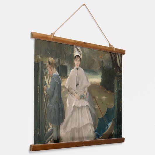 Eva Gonzales Nanny en Child Impressionism Art Hangend Wandkleed (Gebogen)