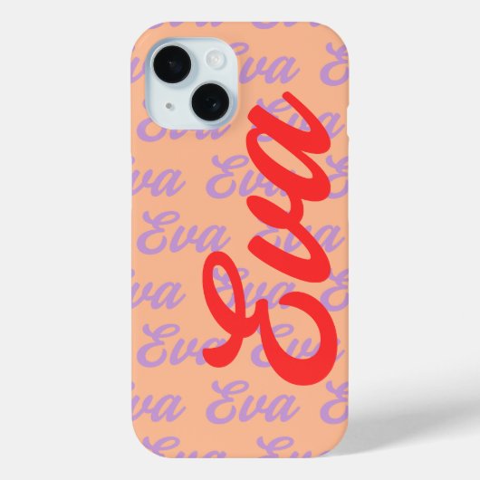 Eva Naam Herhalend Patroonontwerp Case-Mate iPhone Case (Achterkant)