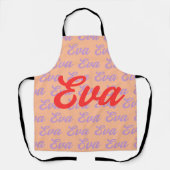Eva Naam Herhalend Patroonontwerp Schort (Voorkant)