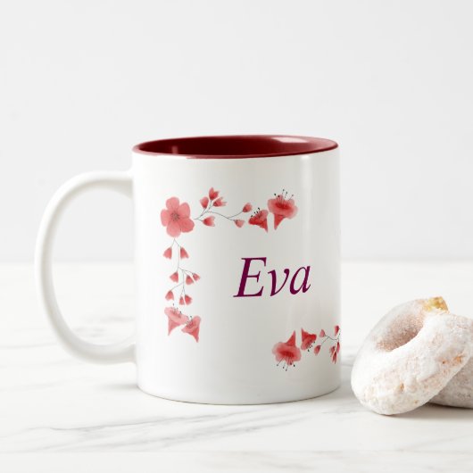 Eva nom Mug - Custom Coffee Cup with An An (Avec donut)