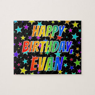 "EVAN" First Name, Fun "HAPPY BIRTHDAY" Legpuzzel