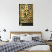evangelcover, goud met berouw canvas afdruk (Insitu (Slaapkamer))