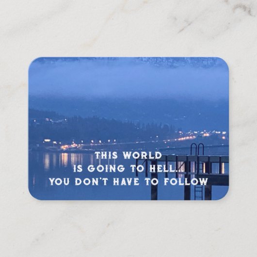 Evangelie Evangelisatie Uitnodigen Verlossing zakb Visitekaartje (Voorkant)