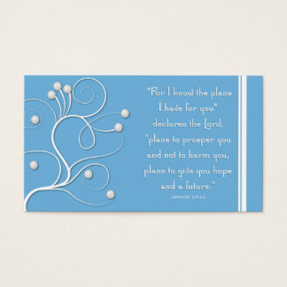 Evangelie Tract Plan van Verlossing Blauwe Swirl Visitekaartjes
