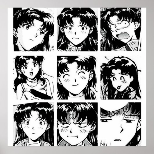 Evangelion Misato Poster (Voorkant)