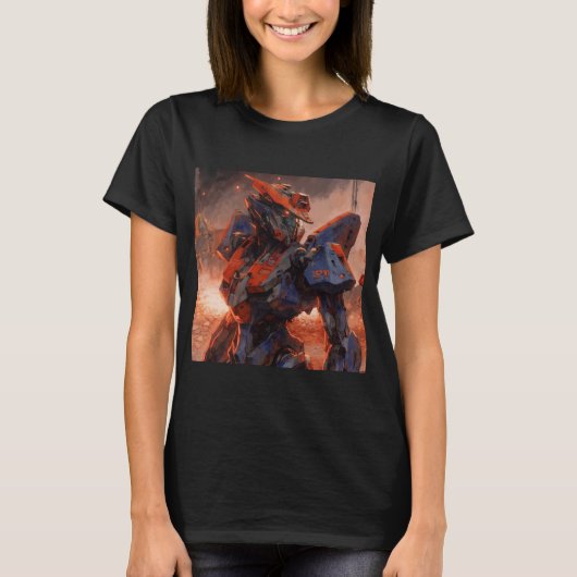 Evangelion van Michael Bay T-shirt (Voorkant)