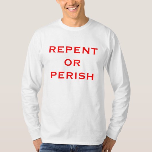 Evangelisme T-Shirt (lange hoes) aflossen of beder (Voorkant)