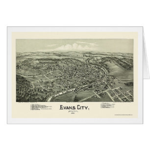 Evans City, PA Panorama Map - 1900