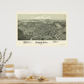 Evans City, PA Panorama Map - 1900 Poster (Keuken)