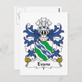 Evans Family Crest Briefkaart (Voorkant / Achterkant)