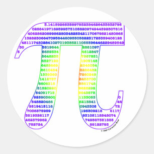 Evan's Pi #1 Ronde Sticker
