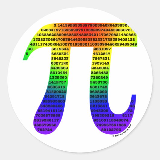 Evan's Pi #2 Ronde Sticker (Voorkant)