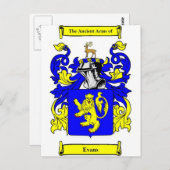 Evans wapenschild briefkaart (Voorkant / Achterkant)